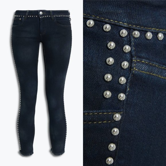 IRO Nanex cropped studded low-rise skinny jeans - Picture 2 of 15